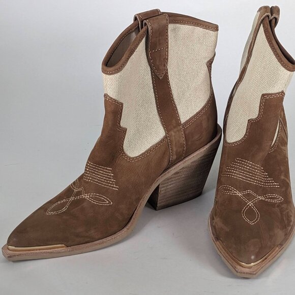 Dolce Vita Taupe Ankle Boots – Western Style, Women’s Size 8, Low Heel Comfort - Picture 5 of 7